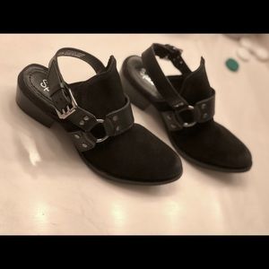 NEW Splendid black leather booties with buckle